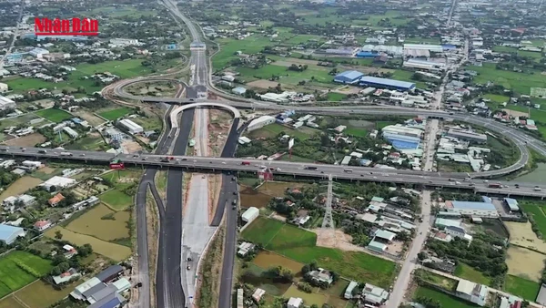 [Video] Nút giao Mỹ Yên dần hoàn thiện, kết nối ba tuyến cao tốc trọng điểm