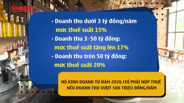 [Video] Từ 2026, hộ kinh doanh nộp thuế theo doanh thu thực tế và lợi nhuận