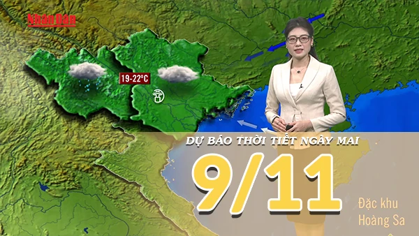 [Video] Dự báo thời tiết đêm nay và ngày mai 9/11/2025: Trung Bộ mưa giảm