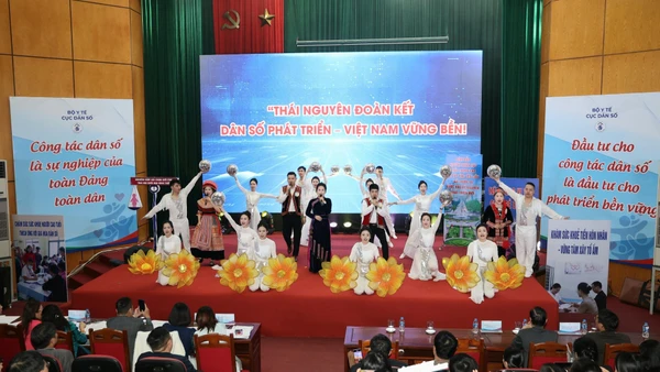 Phần dự thi của đội Thái Nguyên. Ảnh: TRẦN MINH 