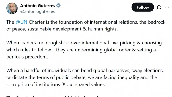 [Video] Tổng Thư ký Liên hợp quốc: "Vấn đề toàn cầu không thể do một cường quốc quyết định"