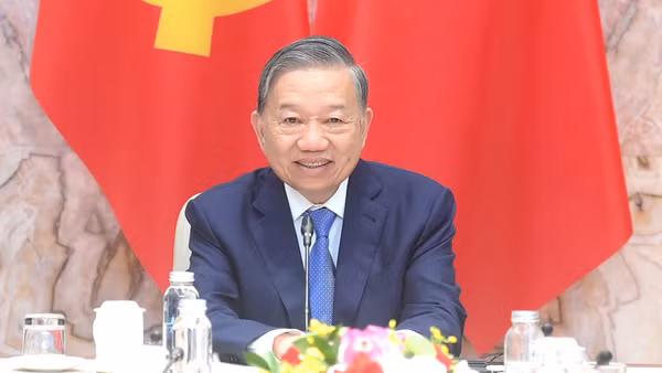 Tổng Bí thư, Chủ tịch nước Tô Lâm điện đàm với Tổng thống Liên bang Thụy Sĩ Guy Parmelin. (Ảnh: ĐĂNG KHOA)