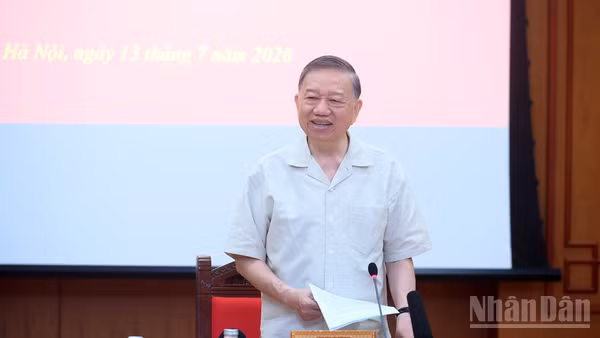 Tổng Bí thư, Chủ tịch nước Tô Lâm phát biểu tại Phiên họp. (Ảnh: ĐĂNG KHOA)