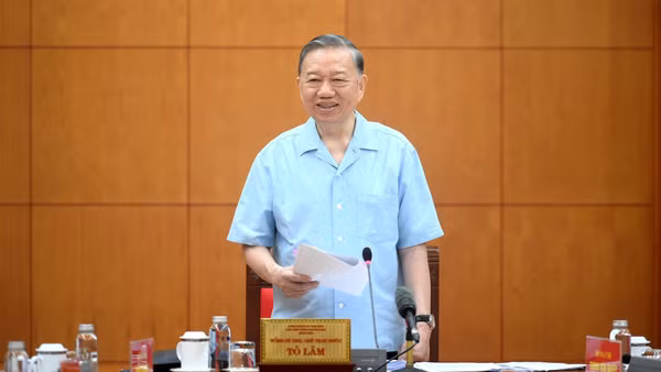 Tổng Bí thư, Chủ tịch nước Tô Lâm phát biểu tại cuộc làm việc. (Ảnh: ĐĂNG KHOA)