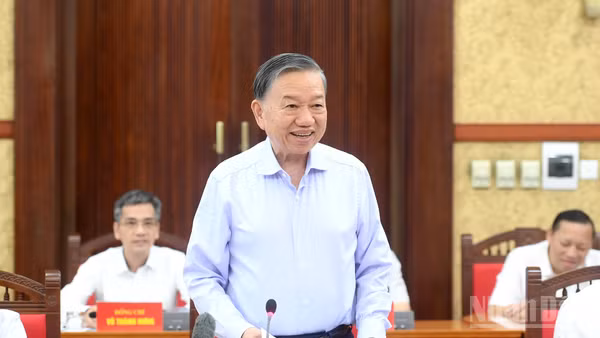 Tổng Bí thư, Chủ tịch nước Tô Lâm chủ trì Phiên họp của Ban Chỉ đạo Trung ương thực hiện Nghị quyết số 57-NQ/TW của Bộ Chính trị. (Ảnh: ĐĂNG KHOA) 