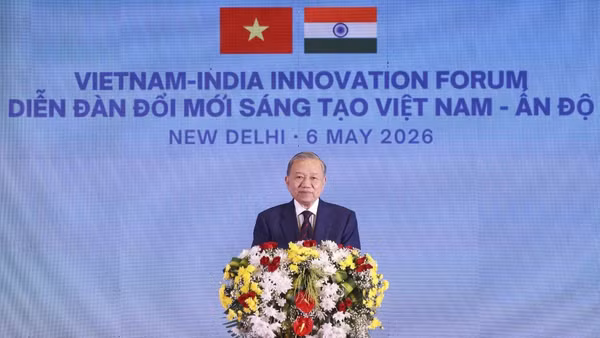 Tổng Bí thư, Chủ tịch nước Tô Lâm phát biểu tại Diễn đàn Đổi mới sáng tạo Việt Nam-Ấn Độ.
