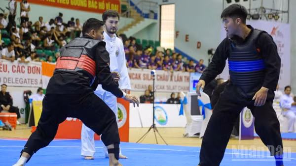 Một trận chung kết nội dung nam đối kháng.