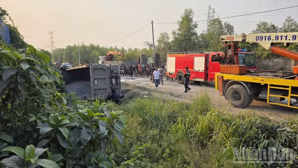 Hiện trường vụ tai nạn.