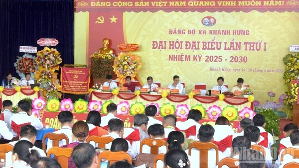 Đại hội đại biểu Đảng bộ xã Khánh Hưng (tỉnh Cà Mau) lần thứ nhất, nhiệm kỳ 2025-2030.