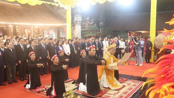 Lễ bái yết tại Lễ hội đền Trần, tỉnh Hưng Yên năm 2026. 