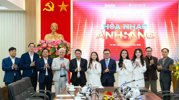 Các đại biểu tại lễ công bố chương trình “Hòa Nhạc Ánh Sáng - Chào năm mới 2026”.