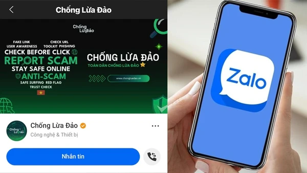 Giao diện của Chatbot AI Chống lừa đảo trên Zalo.