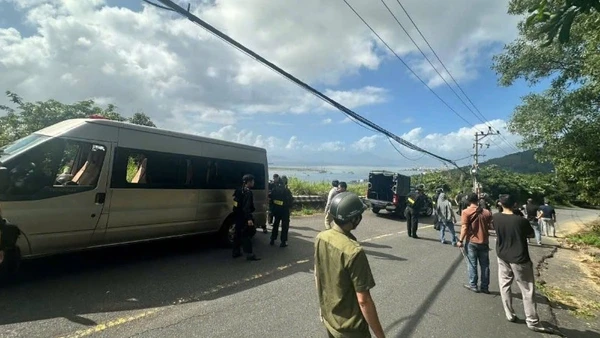 Đối tượng bị bắt tại khu vực bán đảo Sơn Trà chiều tối 24/12. (Ảnh: Công an cung cấp)