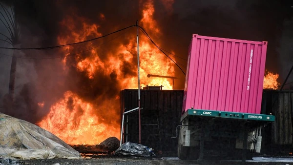 Hiện trường vụ cháy.