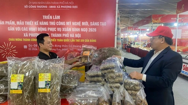 Nhiều sản phẩm phục vụ Tết Nguyên đán được bày bán tại chương trình.