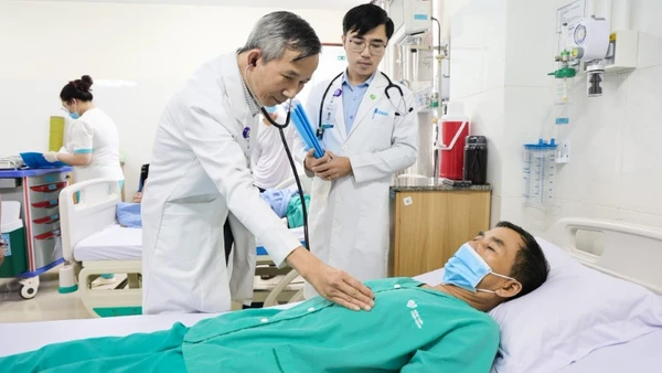 Bệnh nhân B.H.T. khi đang điều trị tại Bệnh viện Đa khoa Thiện Hạnh.