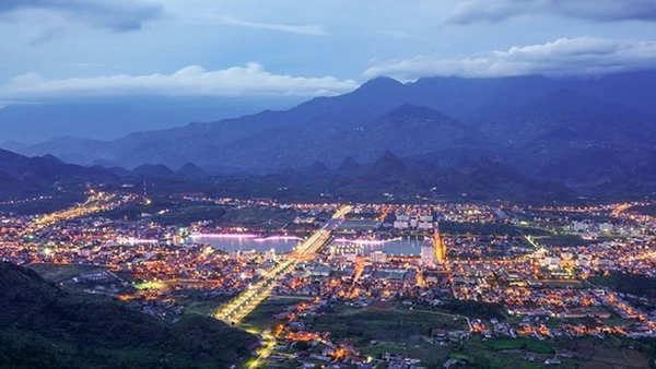 Toàn cảnh khu vực trung tâm hành chính tỉnh Lai Châu. Ảnh: UBND tỉnh Lai Châu