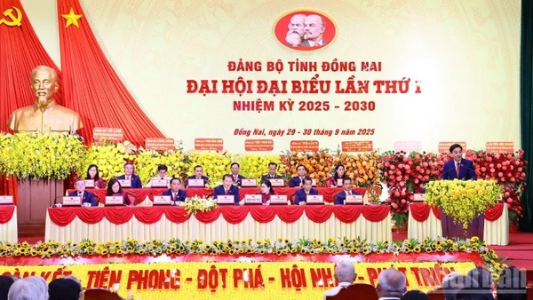 Đại biểu trình bày tham luận trước khi diễn ra bế mạc.