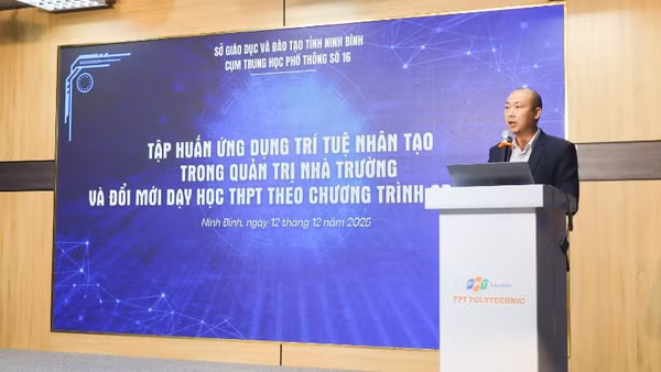 Trường cao đẳng FPT Polytechnic triển khai tập huấn ứng dụng AI trong quản trị và giảng dạy cho hơn 200 giáo viên Trung học phổ thông tại tỉnh Hà Nam.