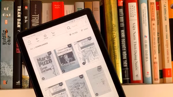 Ebook vi phạm bản quyền từng tồn tại ngang nhiên, nhiều người dễ dàng chia sẻ, tải về máy đọc sách. (Ảnh Hoàng Sơn)