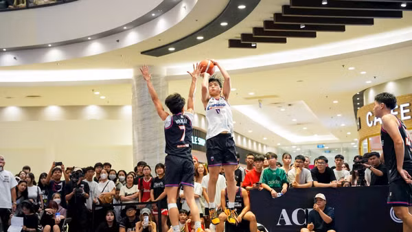 Các cầu thủ tranh tài ở thử thách 3x3 tại VBA Combine Challenges 2026. Ảnh: VBA