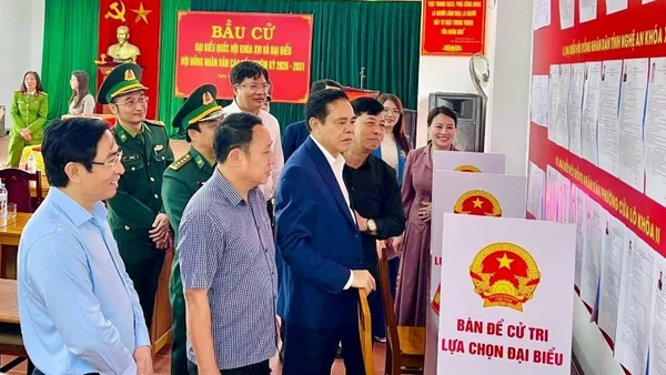 Cơ sở vật chất, lực lượng phục vụ bầu cử tại phường Cửa Lò (tỉnh Nghệ An) được chuẩn bị chu đáo, đúng tiến độ, bảo đảm thuận tiện cho cử tri thực hiện quyền bầu cử.