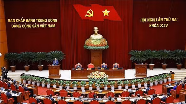 Phiên Bế mạc Hội nghị lần thứ hai Ban Chấp hành Trung ương Đảng khoá XIV - Ảnh: TTXVN 