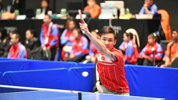 Tay vợt Phạm Thế Tiến giành Huy chương Bạc bộ môn bóng bàn tại ASEAN Para Games 13.