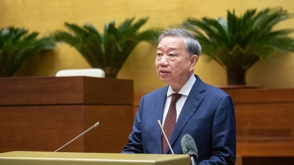 Tổng Bí thư Tô Lâm phát biểu chỉ đạo Hội nghị tại điểm cầu Trung ương. Ảnh VGP