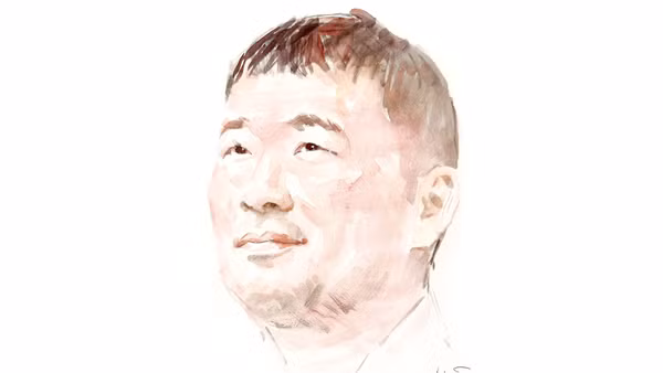 Ký họa chân dung nhà thơ Lý Hữu Lương của họa sĩ Đỗ Hoàng Tường.