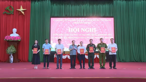 Xã Tân Thanh tổ chức Hội nghị tổng kết công tác bầu cử đại biểu Quốc hội khóa XVI và đại biểu HĐND các cấp, nhiệm kỳ 2026-2031.