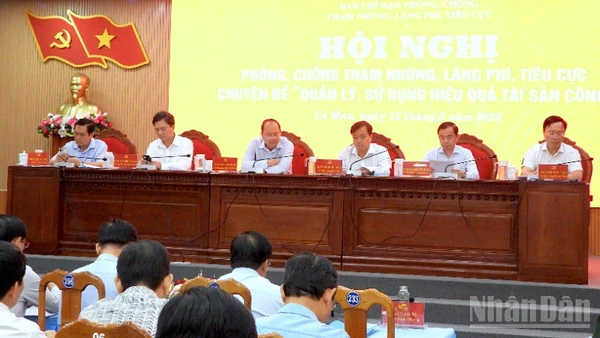 Quang cảnh Hội nghị chuyên đề “Quản lý, sử dụng hiệu quả tài sản công” tại Cà Mau.