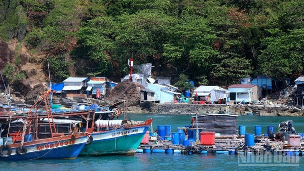 Một góc đảo Hòn Chuối tỉnh Cà Mau trước giờ bầu cử sớm. (Ảnh chụp chiều 12/3)