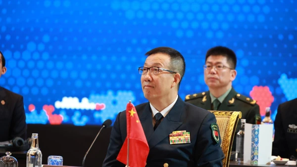 Bộ trưởng Quốc phòng Trung Quốc, Đô đốc Đổng Quân tại sự kiện. Ảnh tư liệu: TTXVN phát