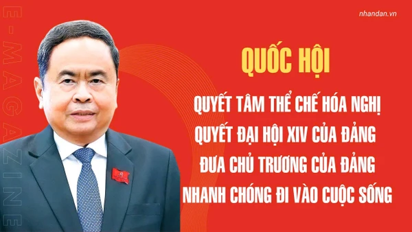 Quốc hội quyết tâm thể chế hóa Nghị quyết Đại hội XIV của Đảng - đưa chủ trương của Đảng nhanh chóng đi vào cuộc sống
