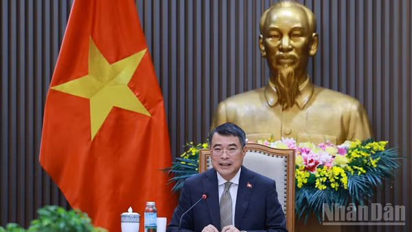 Thủ tướng Chính phủ Lê Minh Hưng điện đàm với Thủ tướng Canada Mark Carney. (Ảnh: Dương Giang)