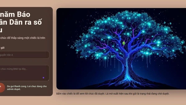 Mời quý bạn đọc gửi lời chúc đến Báo Nhân Dân qua "cây đa chuyển đổi số"
