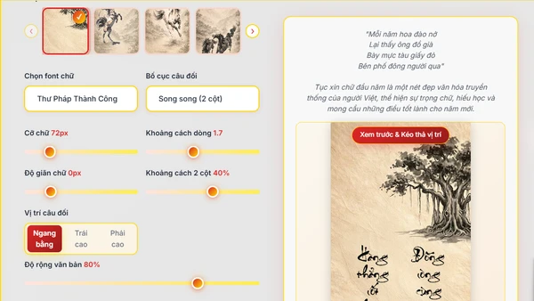 Hướng dẫn "xin chữ online" trên ứng dụng Ông Đồ Nhân Dân