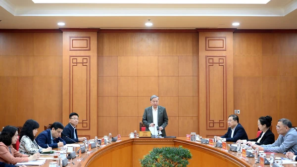 Tổng Bí thư Tô Lâm chủ trì buổi làm việc. (Ảnh: Đăng Khoa)