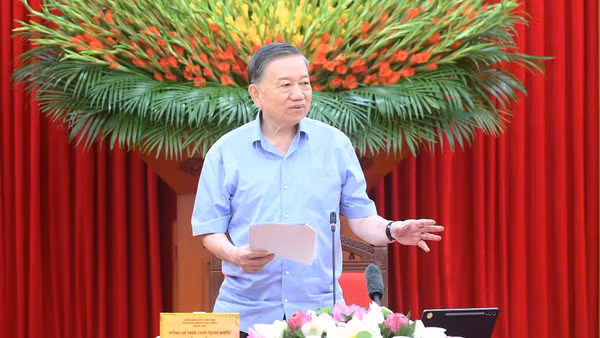 Tổng Bí thư, Chủ tịch nước Tô Lâm phát biểu tại cuộc làm việc. (Ảnh: ĐĂNG KHOA)