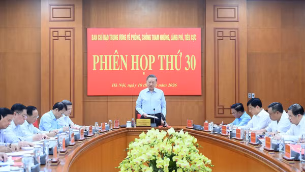 Tổng Bí thư, Chủ tịch nước Tô Lâm chủ trì Phiên họp thứ 30 của Ban Chỉ đạo Trung ương về phòng, chống tham nhũng, lãng phí, tiêu cực. (Ảnh: ĐĂNG KHOA)