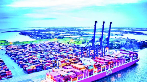 Với lợi thế cảng biển, thành phố Hải Phòng đang phấn đấu xây dựng hình mẫu về cảng xanh, cảng thông minh tại Việt Nam và khu vực. (Ảnh ĐỨC NGHĨA)