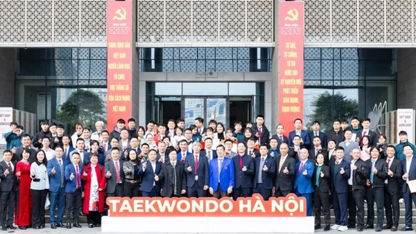 Các đại biểu tham dự Hội nghị của Liên đoàn Taekwondo Hà Nội.