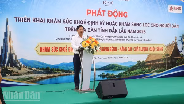 Bí thư Tỉnh ủy Đắk Lắk Lương Nguyễn Minh Triết phát động triển khai Tháng cao điểm khám sức khỏe định kỳ/ khám sàng lọc cho người dân trên địa bàn tỉnh Đắk Lắk năm 2026.