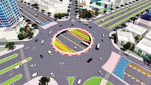 Phối cảnh nút giao giữa đường Bùi Viện-Lê Hồng Phong (Hải Phòng).