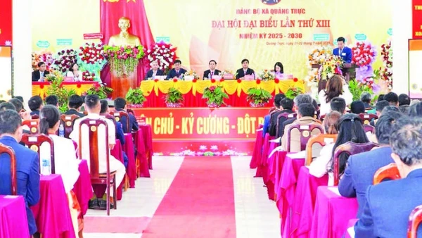 Đại hội đại biểu Đảng bộ xã Quảng Trực lần thứ XIII, nhiệm kỳ 2025 - 2030.