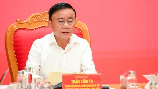 Đồng chí Trần Cẩm Tú, Ủy viên Bộ Chính trị, Thường trực Ban Bí thư. (Ảnh: ĐĂNG KHOA)