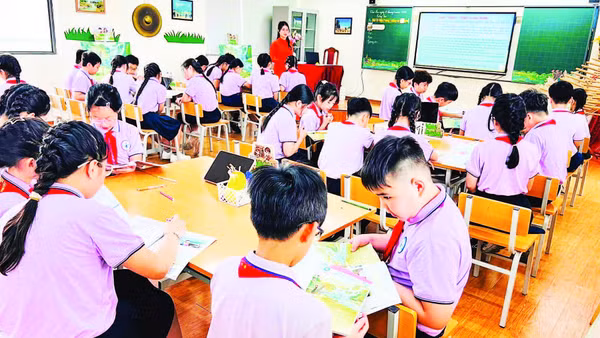 Mô hình “Đôi bạn cùng tiến” được triển khai hiệu quả tại Trường tiểu học Lê Quý Đôn, phường Phúc Lợi.
