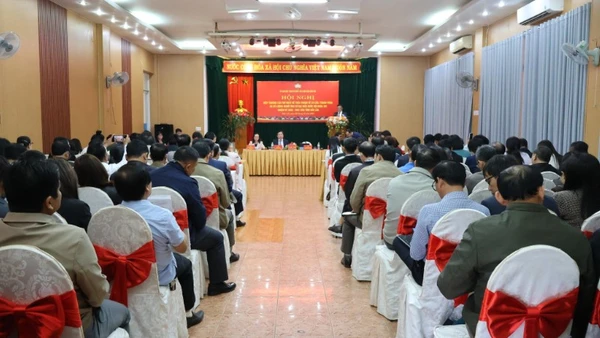 Quang cảnh hội nghị. Ảnh: Mặt trận Tổ quốc Việt Nam tỉnh Đắk Lắk.