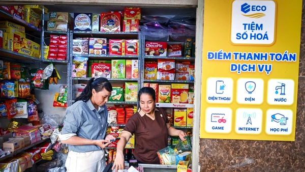 Nền tảng công nghệ kết nối đa chiều của doanh nghiệp fintech giúp nâng cao hiệu quả vận hành tại các điểm bán lẻ. Ảnh: Thành Đạt